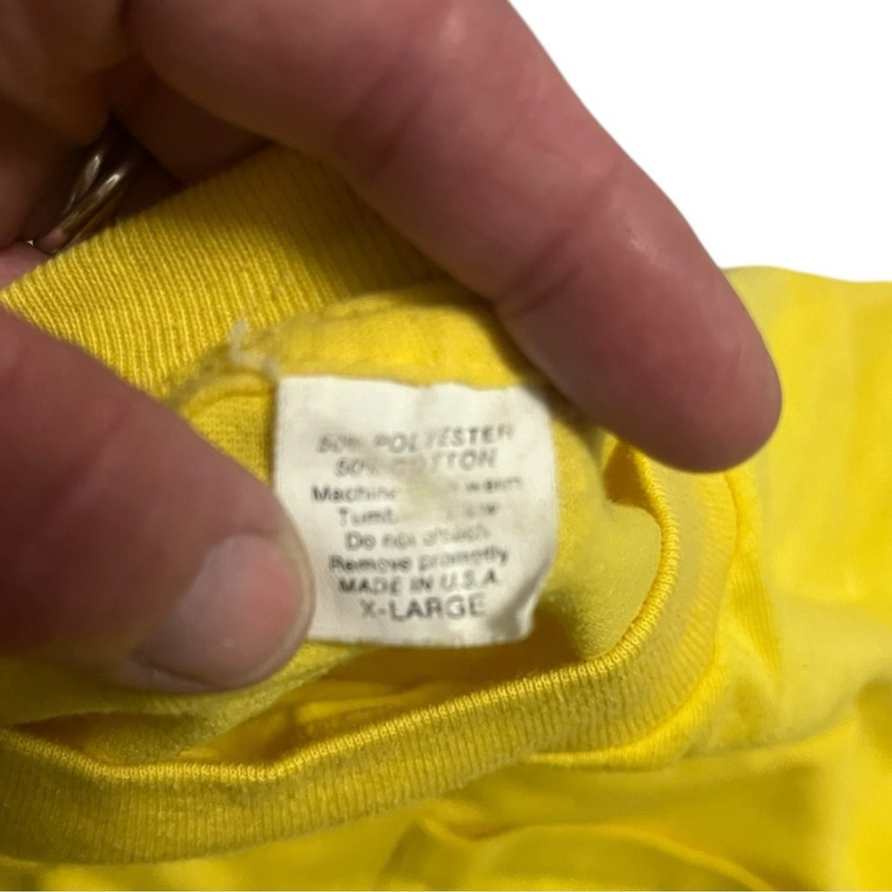 Vintage 1989 Rare Camel Cigarette Joe Cool Short Sleeve T Shirt Size XL Yellow‎ - Picture 7 of 8
